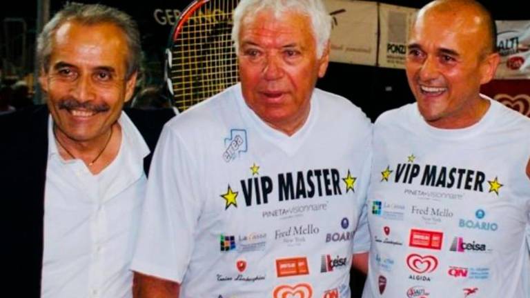 Nicola Pietrangeli al Vip Master di Milano Marittima tra Mario Baldassari e Alfonso Signorini