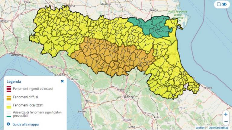 Meteo Romagna, pioggia: scatta l'allerta. Il sindaco di Ravenna: Non andate nei capanni