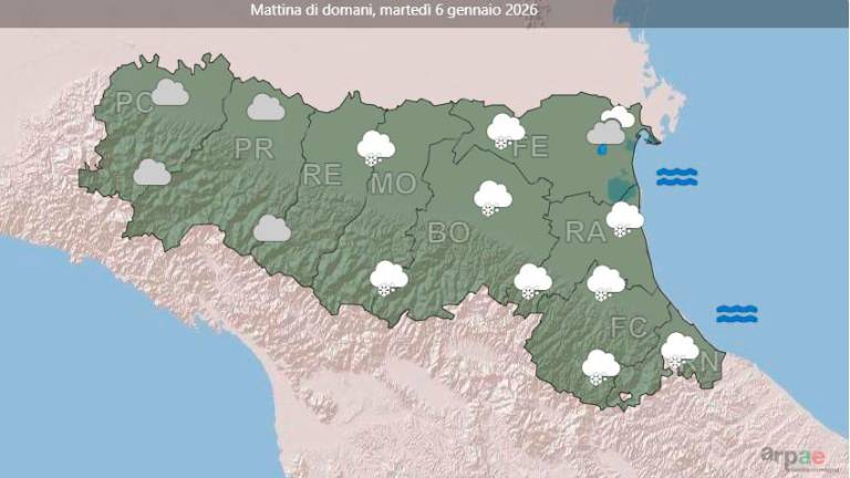 Meteo Romagna, Arpae: “Neve in pianura, ma senza accumuli”