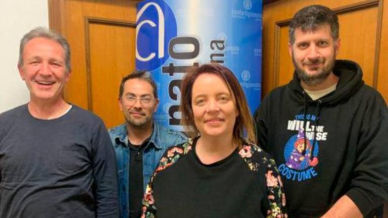 Il presidente Confartigianato di Gambettola Raffaele Sarmati, primo da sinistra con i colleghi del consiglio direttivo del comitato comunale di Gambettola, Longiano e Montiano.