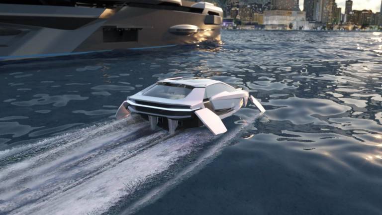 La barca del futuro vola ed è elettrica, tender di lusso e non solo