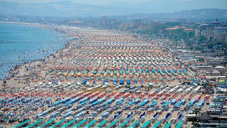 La spiaggia di Rimini