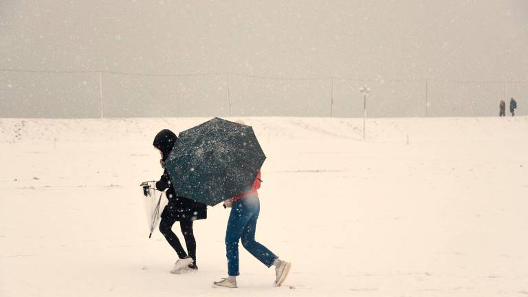 Rimini sotto la neve, la spiaggia è un parco giochi FOTOGALLERY Migliorini