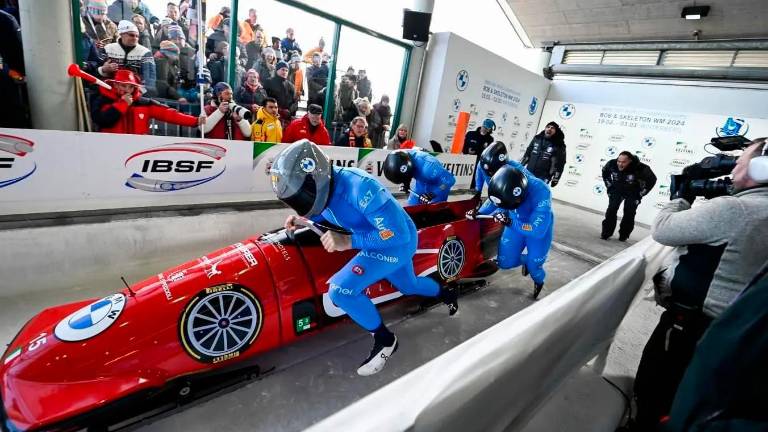 L’equipaggio azzurro che ha chiuso al settimo posto i Mondiali di bob a 4