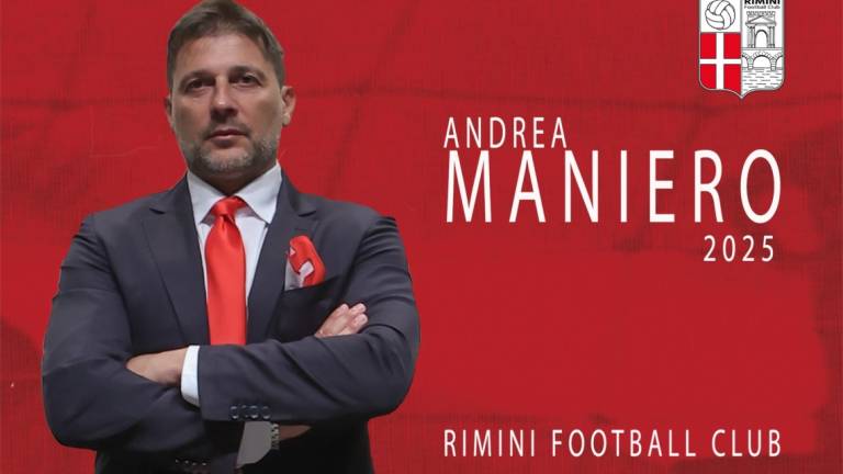 Calcio C, il Rimini e il direttore sportivo Andrea Maniero insieme fino al 2025