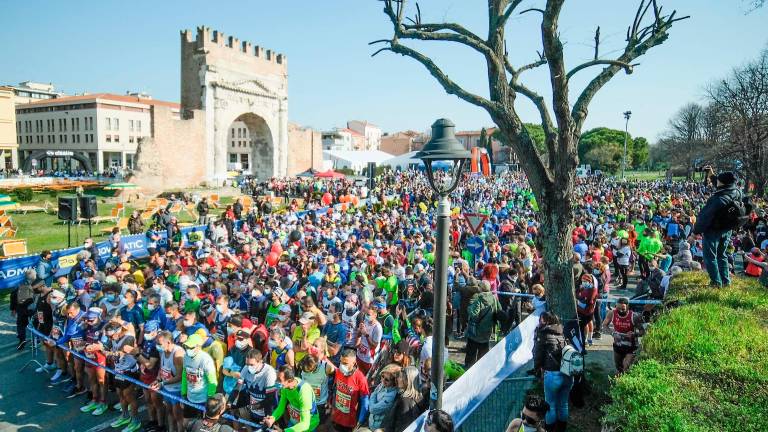Una partenza della Rimini Marathon