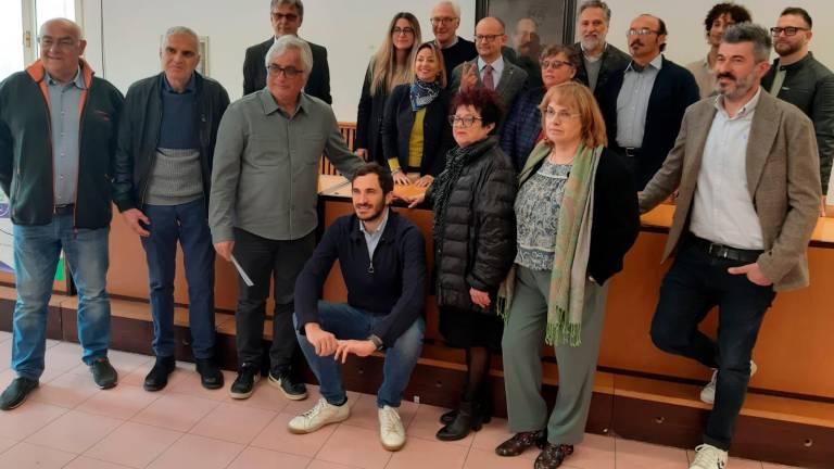 Alcuni candidati di Patto per Cesena col sindaco Lattuca