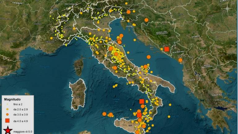 Terremoto, in dicembre 160 scosse registrate nell'area adriatica