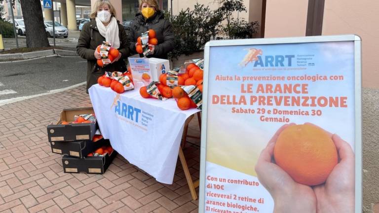 In vendita le arance a sostegno dell'Arrt a Cesena, Cesenatico e Savignano