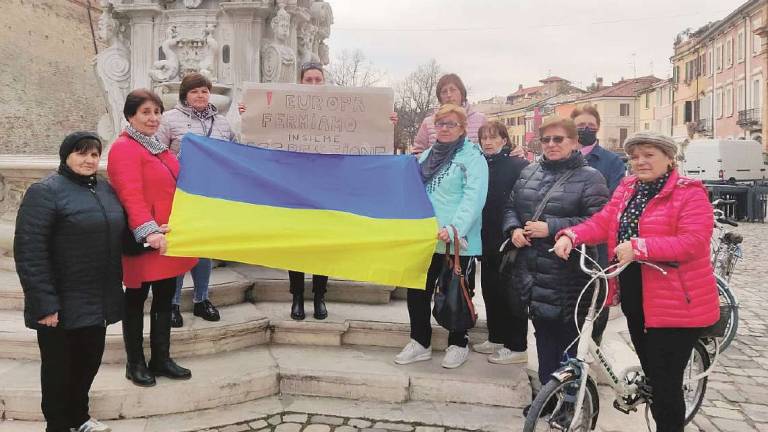 Cesena, angosce delle bombe in Ucraina sul pullman e in piazza