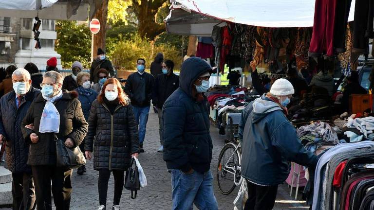 Forlì, mercato ambulante via da piazza Saffi nel 2022