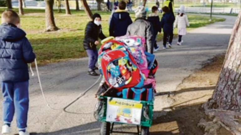 Bellaria, rubati i carrelli per gli zaini del Piedibus: Siamo a Natale, restituiteli