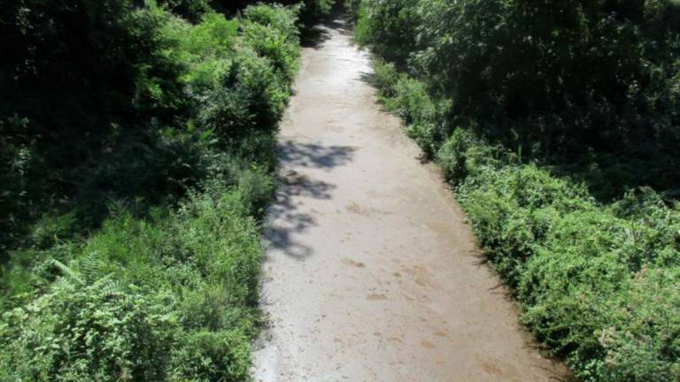 Savignano: il fiume Rubicone si è tinto ancora di marrone
