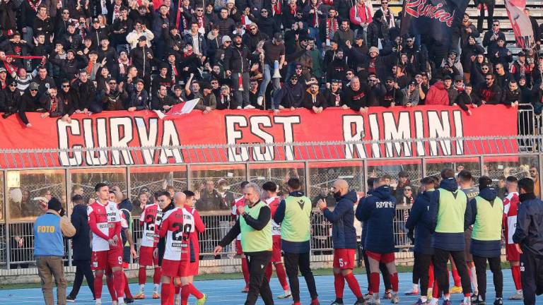 Calcio C, Rimini: tre ko di fila all'inizio del ritorno non si vedevano da quasi 100 anni