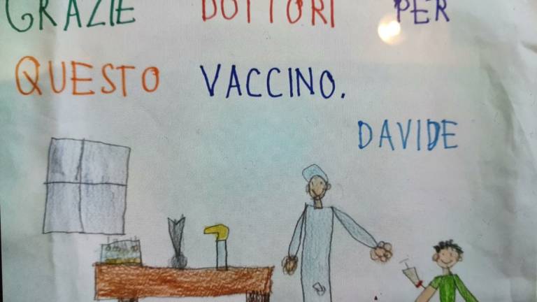 Forlì, un bambino al medico dell'ospedale: Grazie per questo vaccino