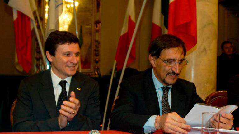 Massimo Mazzolani in una foto di qualche anno fa con l’attuale presidente del Senato Ignazio La Russa