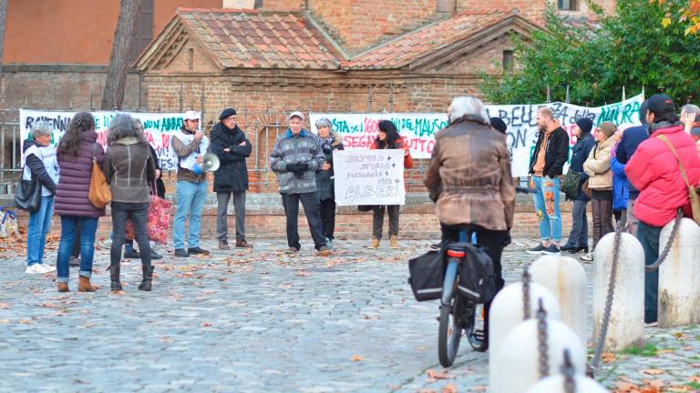 Ravenna, protesta contro il taglio degli alberi a Galla Placidia GALLERY