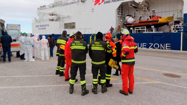 Una delle navi già sbarcate a Ravenna