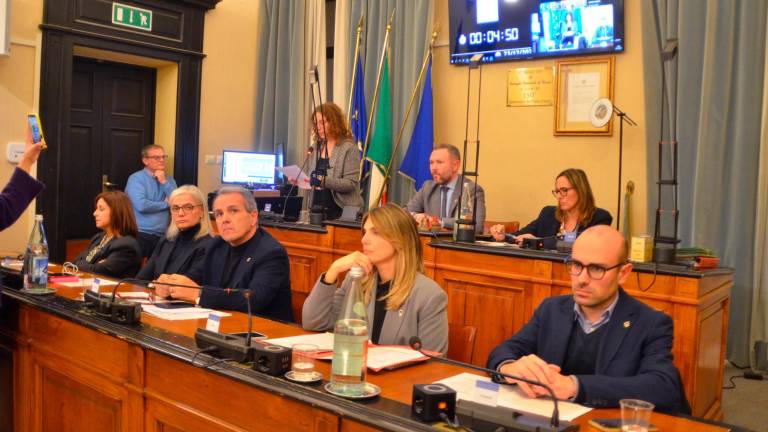 La giunta di Cervia il giorno in cui sono state annunciate le dimissioni del sindaco
