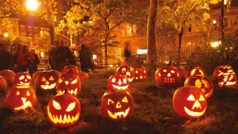 Le zucche intagliate tipiche della festa di Halloween (immagine generica d’archivio)