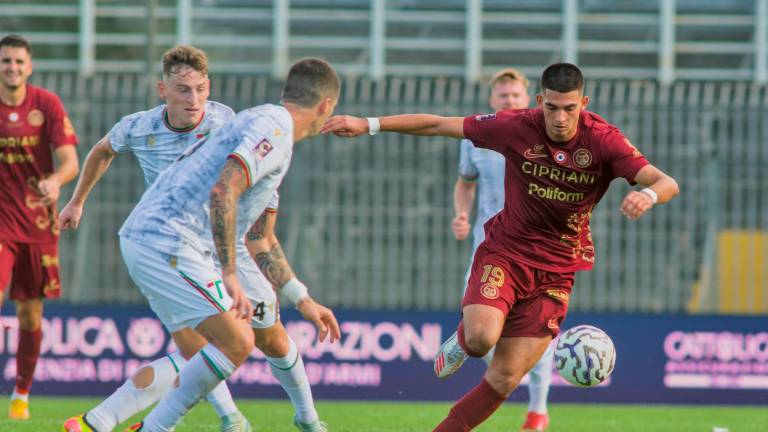 L’attaccante ravennate Cristian Spini (foto MASSIMO FIORENTINI)