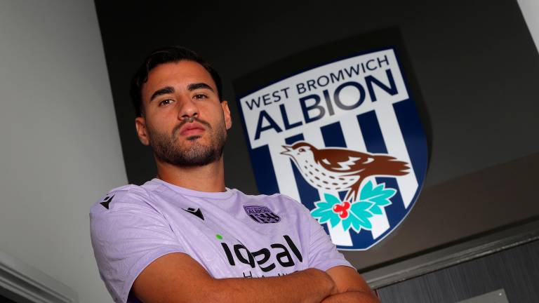 Gianluca Frabotta in maglia West Bromwich Albion