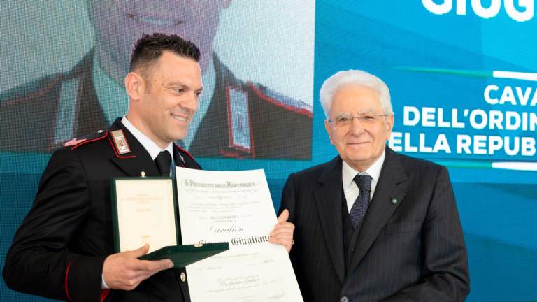 Giovanni Giugliano con il presidente della Repubblica Sergio Mattarella