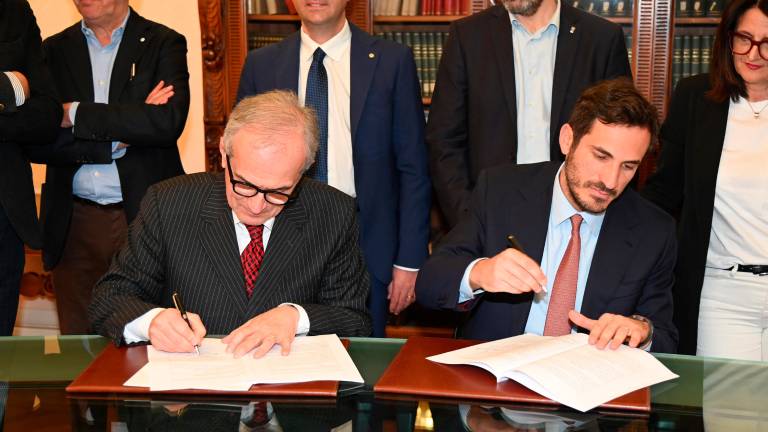 Il sindaco di Forlì Gianluca Zattini e il sindaco di Cesena Enzo Lattuca