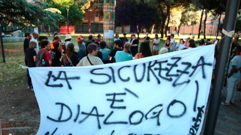 La manifestazione di ieri ai Giardini Speyer (foto Fiorentini)