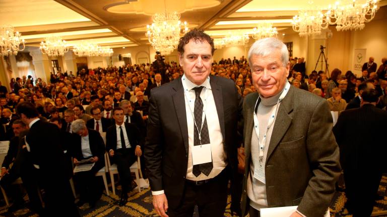 Il presidente di Confcommercio Cesena Augusto Patrignani con il presidente nazionale di Confcommercio, Carlo Sangalli