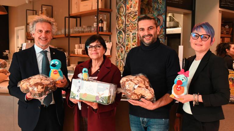 Le colombe pasquali artigianali realizzate da Ca’ Leoni (foto Fabio Blaco)
