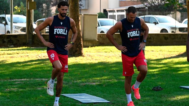 Raphael Gaspardo, a sinistra, al lavoro con Giulio Gazzotti foto blaco