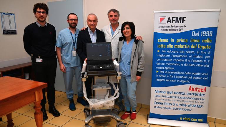 La donazione dell’ecografo da parte di Afmf (foto Fabio Blaco)