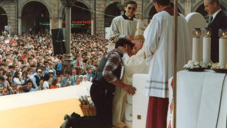Giovanni Paolo II a Forlì nel 1986