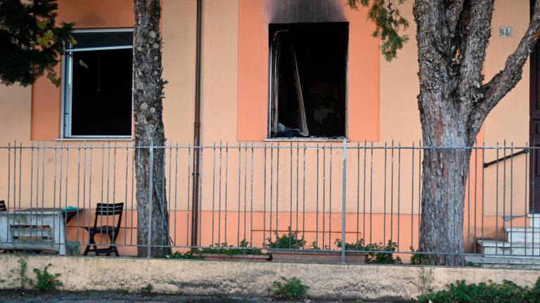 L’appartamento andato a fuoco