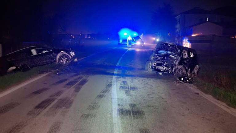 Le due auto coinvolte dall’incidente
