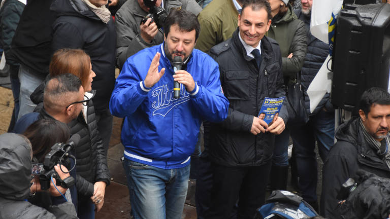 Salvini salta piazza Tre Martiri a Rimini: va a Coriano e Verucchio