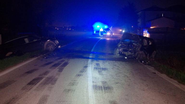 Le due auto coinvolte dall’incidente