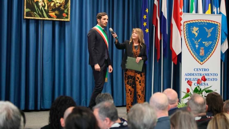 Enzo Lattuca oggi alla Festa della Polizia (Zanotti)