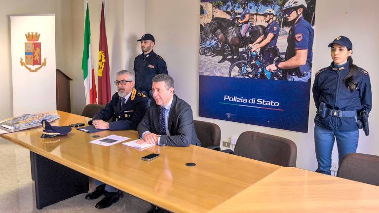 Il questore di Ravenna Gianpaolo Patruno e il dirigente dell’Anticrimine Claudio Cagnini - Foto Massimo Fiorentini