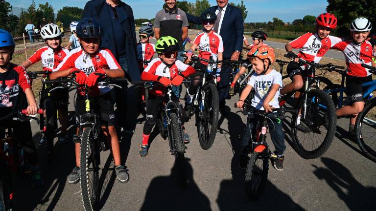 L’inaugurazione del ciclodromo lo scorso ottobre