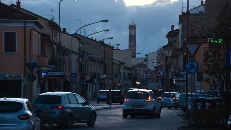 Traffico nei pressi del centro storico forlivese