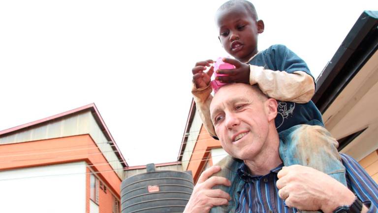 Maurizio Focchi in uno dei suoi tanti viaggi in Africa