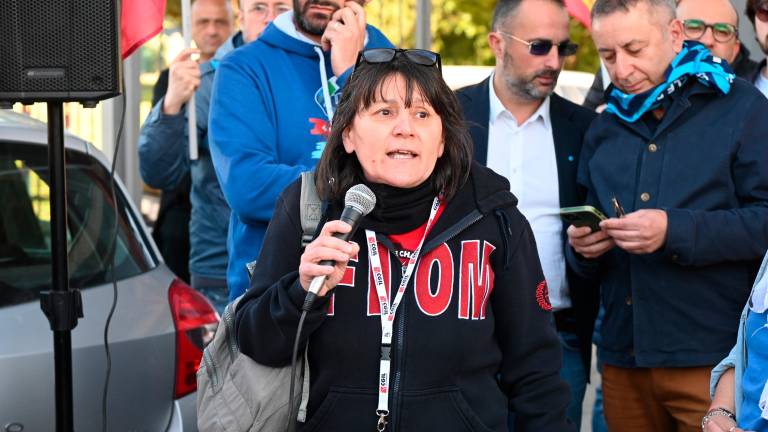 Elena Guidi, delegata Fiom Cgil e dipendente Electrolux vicina alla pensione (foto Blaco)