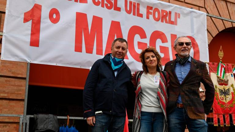 Forlì, Cgil, Cisl e Uil in piazza Saffi per il Primo maggio FOTOGALLERY