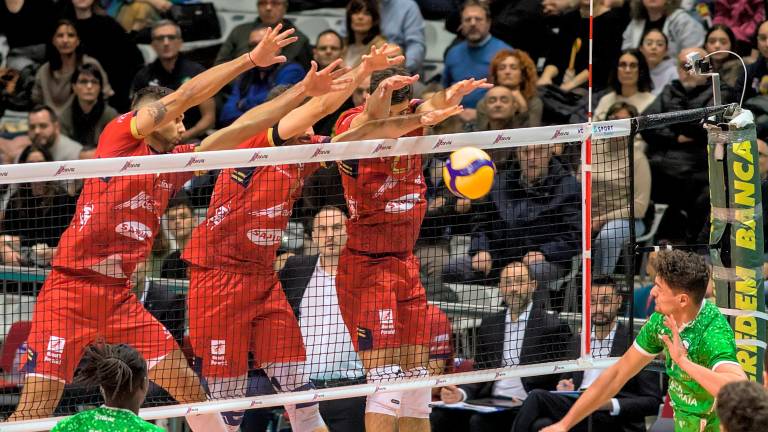 Un muro della Consar nella gara di domenica con Macerata foto fiorentini