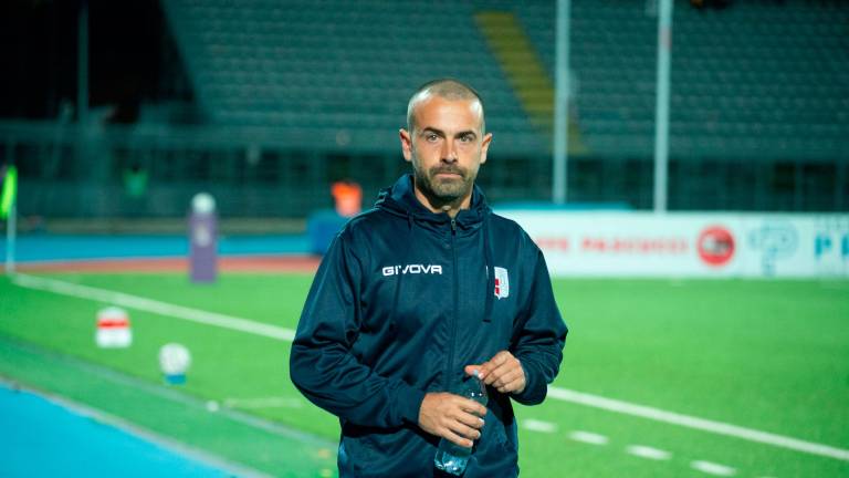 Il tecnico biancorosso Filippo D’Alesio