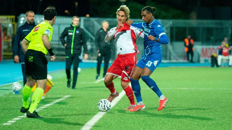 Un duello tra Nicholas Rizzo e Lorenzo D’Agostini (foto Tommaso Morosetti)