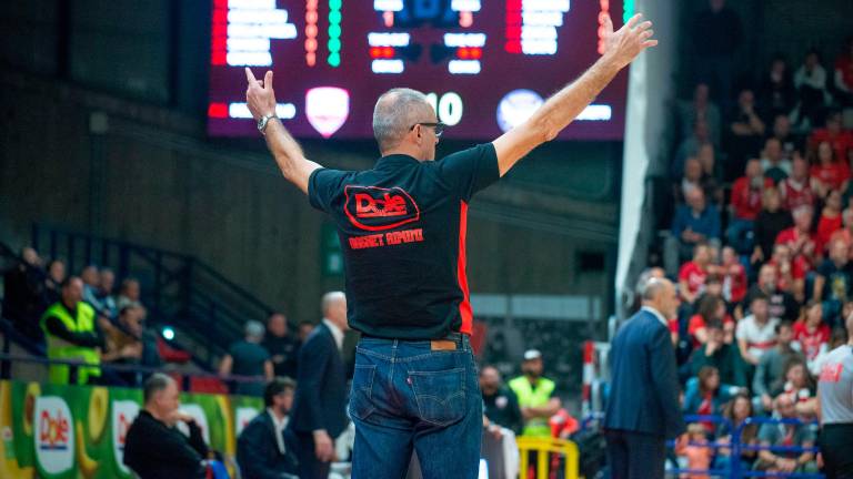 Il tecnico biancorosso Sandro Dell’Agnello (Morosetti)