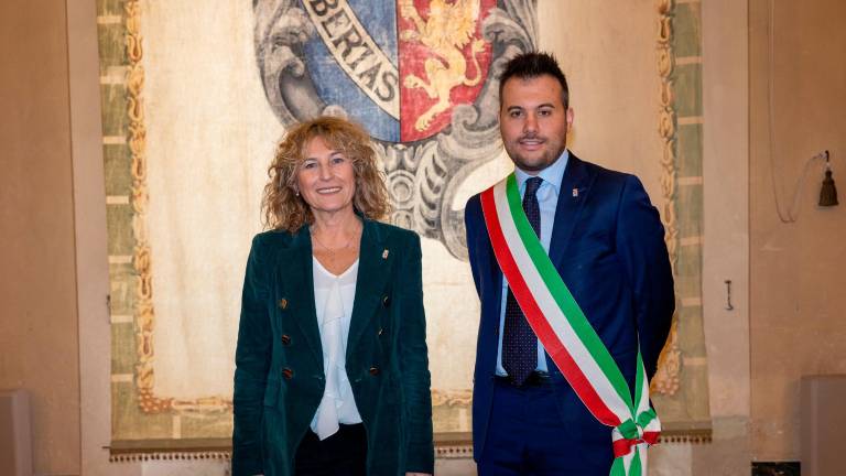 L’assessora Gianna Gambetti con il sindaco Marco Panieri